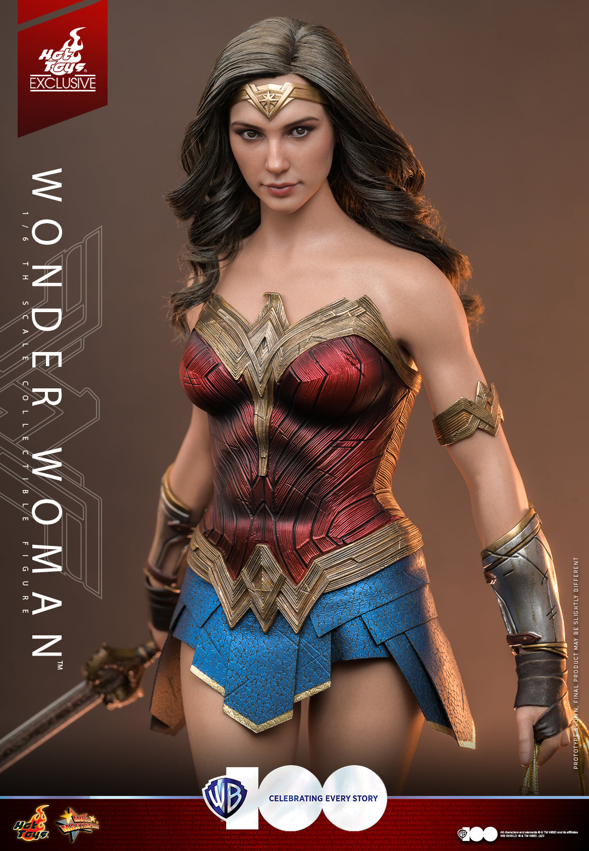 Preventa Figura WB100 WONDER WOMAN (EXCLUSIVA) marca Hot Toys MMS698 escala 1/6 (SOLO 7 DIAS DE PREVENTA)