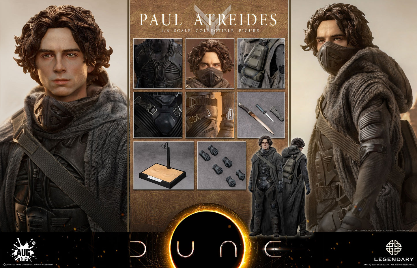 Preventa Figura Paul Atreides in Distillation Suit- Dune marca AUG Toys DL003 escala 1/6