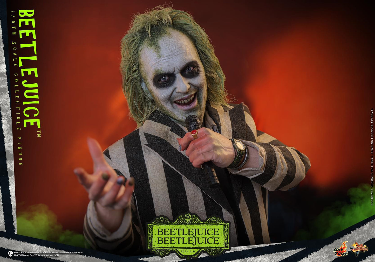 Preventa Figura Beetlejuice marca Hot Toys MMS767 escala 1/6