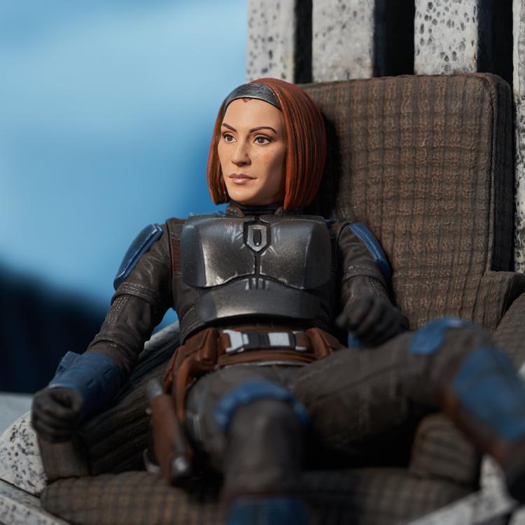 Preventa Estatua Bo-Katan on Throne (Edición limitada) (Resina) - The Mandalorian - Premier Collection marca Diamond Select Toys escala 1/7