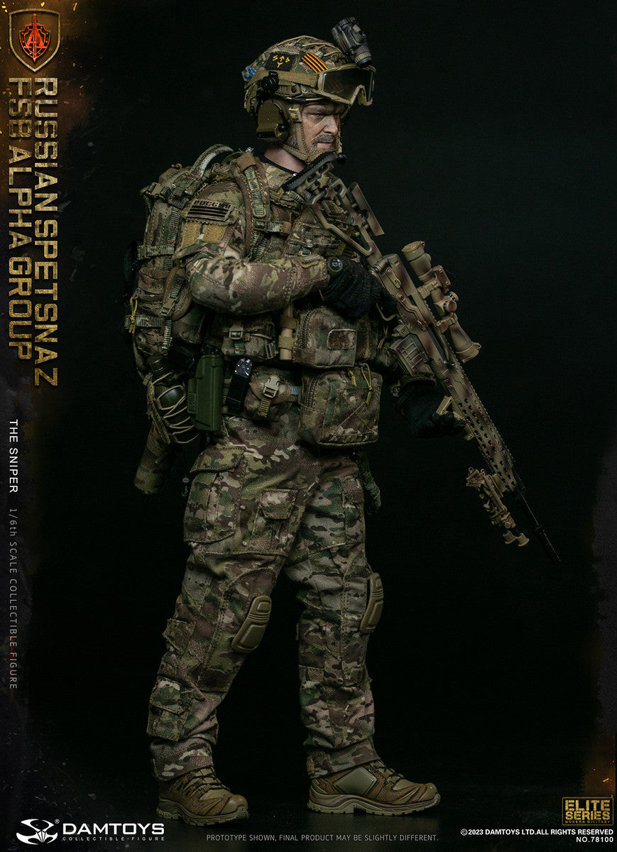 Preventa Figura The Sniper - Russian Spetsnaz FSB Alpha Group marca Damtoys 78100 escala 1/6