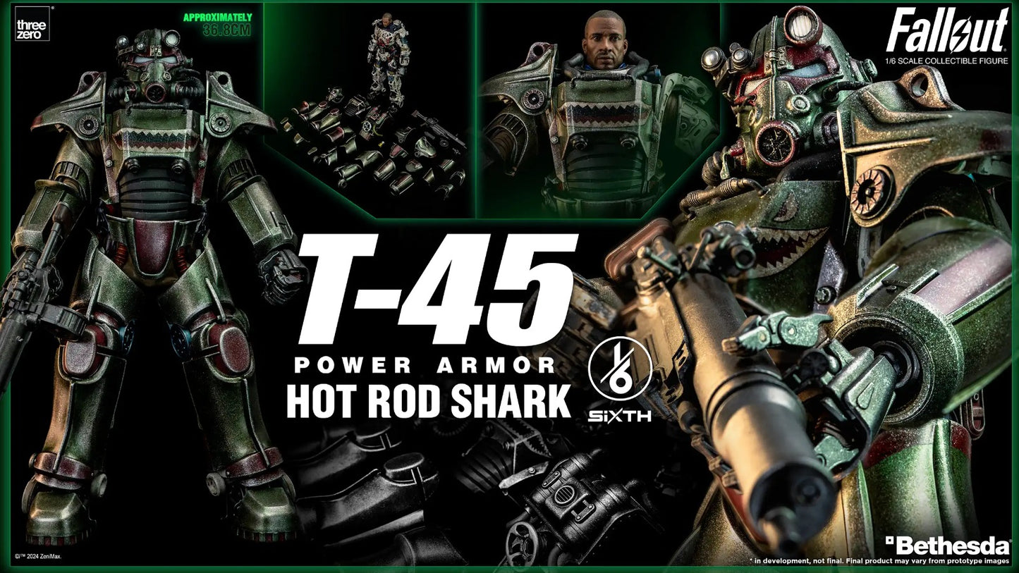 Pedido Figura T-45 (Hot Rod Shark) Power Armor - FALLOUT marca Threezero 3Z0774 escala 1/6