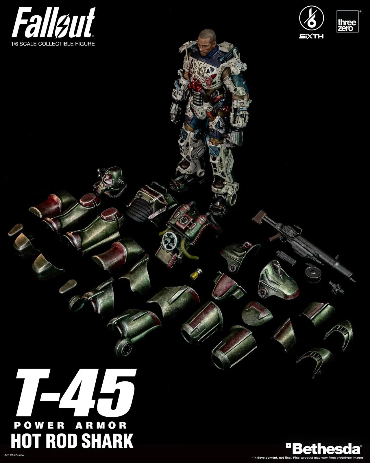 Pedido Figura T-45 (Hot Rod Shark) Power Armor - FALLOUT marca Threezero 3Z0774 escala 1/6