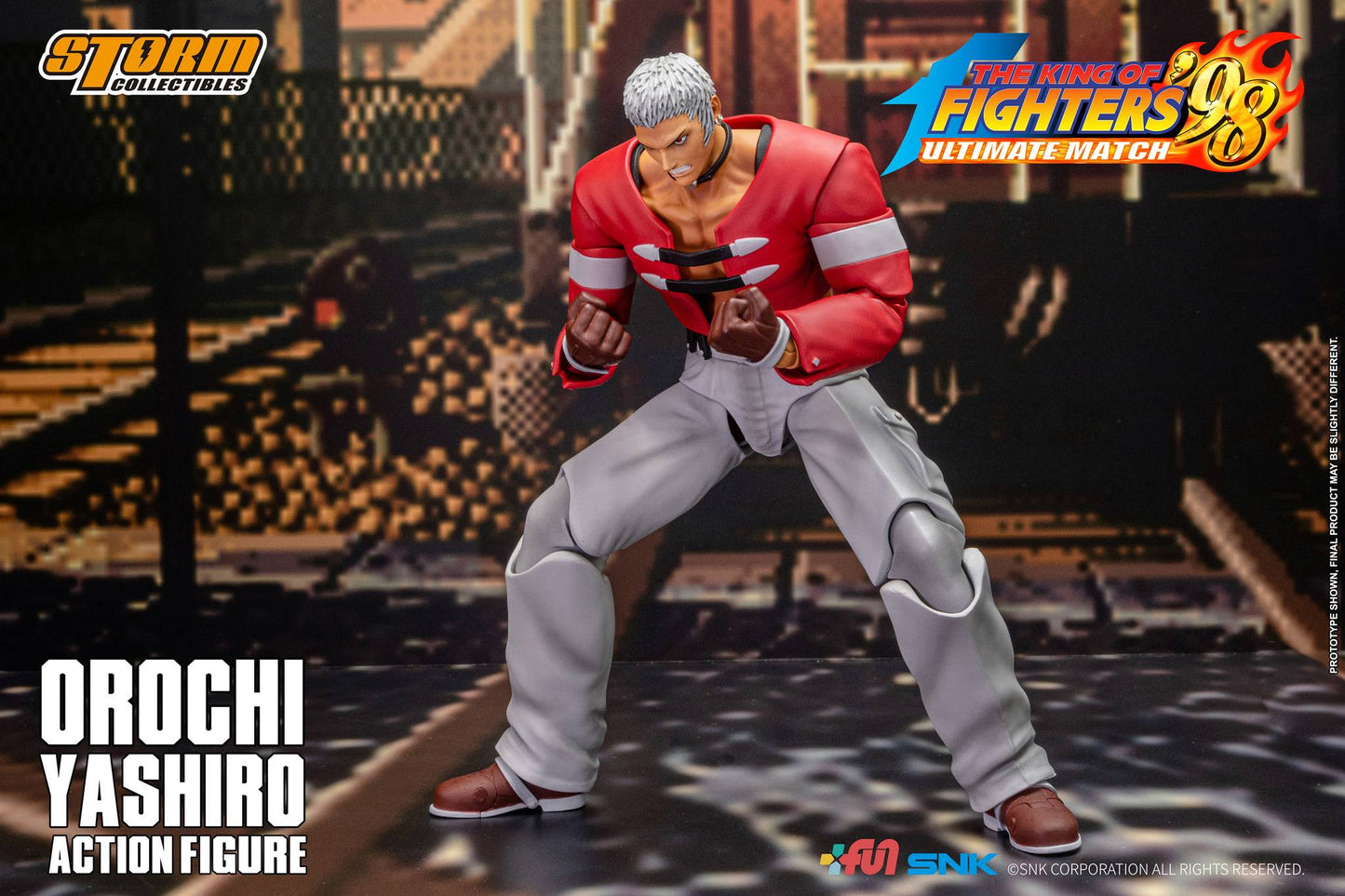 Preventa Figura OROCHI YASHIRO - The King of Fighters '98 Unlimited Match marca Storm Collectibles SKKF13 escala pequeña 1/12