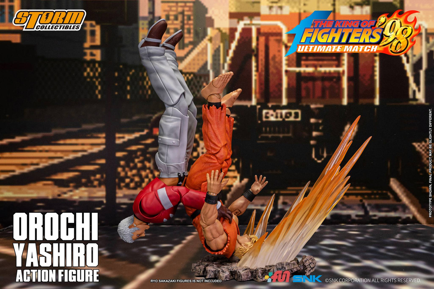 Preventa Figura OROCHI YASHIRO - The King of Fighters '98 Unlimited Match marca Storm Collectibles SKKF13 escala pequeña 1/12