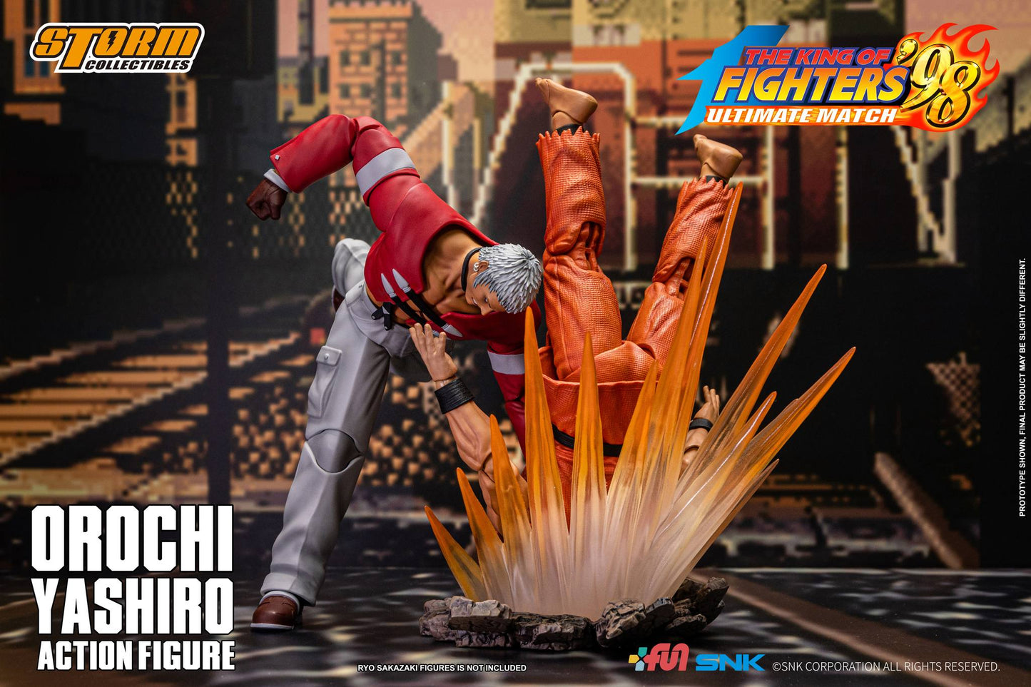 Preventa Figura OROCHI YASHIRO - The King of Fighters '98 Unlimited Match marca Storm Collectibles SKKF13 escala pequeña 1/12