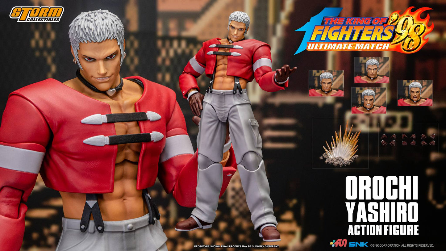 Preventa Figura OROCHI YASHIRO - The King of Fighters '98 Unlimited Match marca Storm Collectibles SKKF13 escala pequeña 1/12