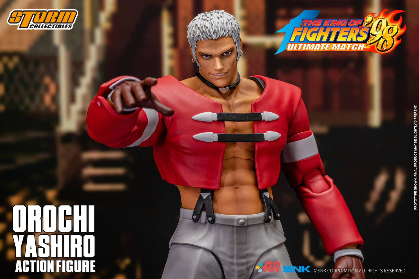 Preventa Figura OROCHI YASHIRO - The King of Fighters '98 Unlimited Match marca Storm Collectibles SKKF13 escala pequeña 1/12