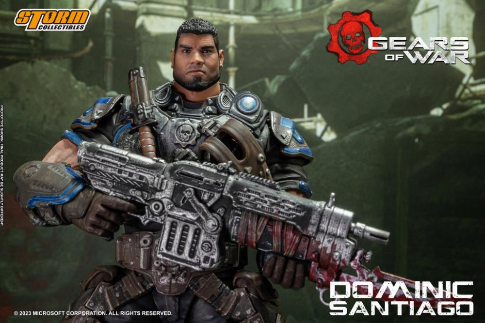 Preventa Figura Dominic Santiago - Gears of War  marca Storm Collectibles escala pequeña 1/12