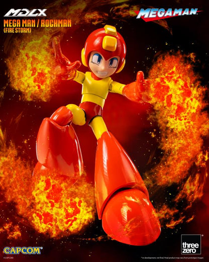 Preventa Figura MDLX Mega Man / Rockman (Fire Storm version) (Exclusive) marca Threezero 3Z0574 escala pequeña 1/12