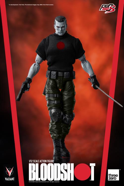 Pedido Figura Bloodshot - Valiant Comics - FigZero S marca Threezero 3Z0181 escala pequeña 1/12