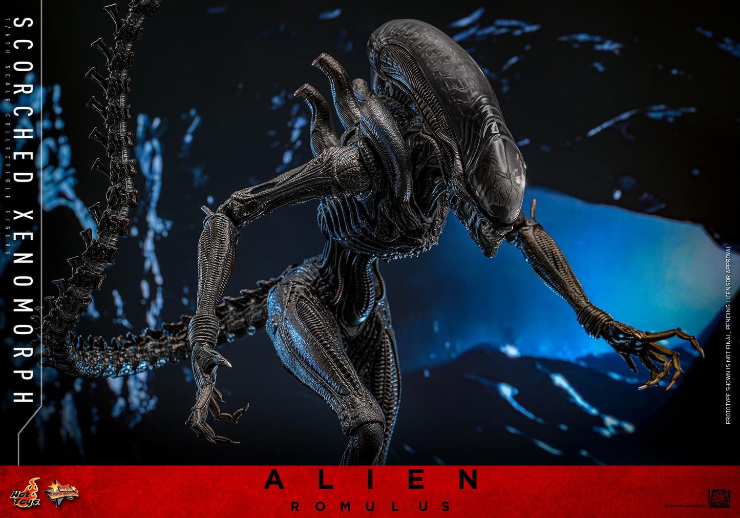 Preventa Figura Scorched Xenomorph - Alien: Romulus marca Hot Toys MMS784 escala 1/6