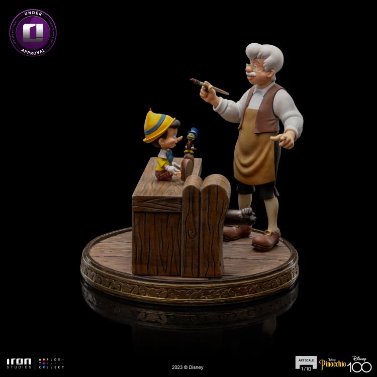 Preventa Estatua Geppetto & Pinocchio - Disney 100th anniversary - Limited Edition marca Iron Studios escala de arte 1/10