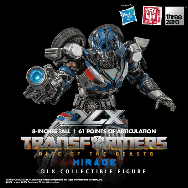 Preventa Figura DLX Mirage - Transformers: Rise of the Beasts marca Threezero 3Z0564 (20.32 cm)