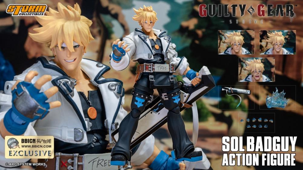 Pedido Figura Strive Sol Badguy (Blue version) Exclusive - Guily Gear  marca Storm Collectibles ACSB01 escala pequeña 1/12