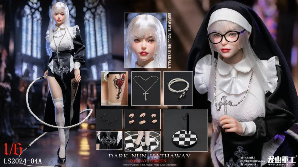 Preventa Figura Dark Nun Hathaway (white hair version) marca LongShan LS2024-04A escala 1/6