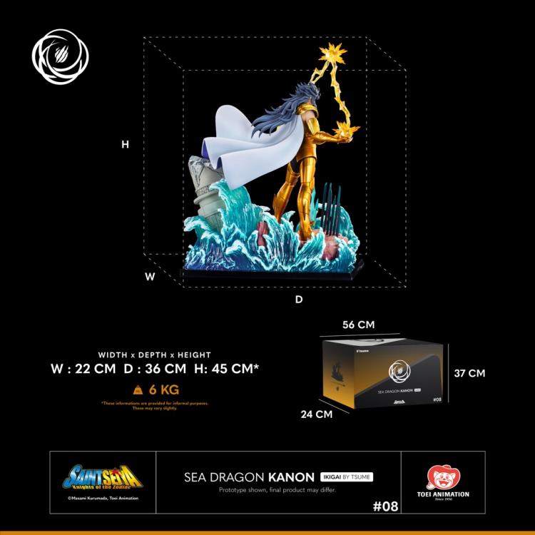 Preventa Estatua Sea Dragon KANON (Limited Edition) - Saint Seiya Ikigai marca TSUME escala 1/6