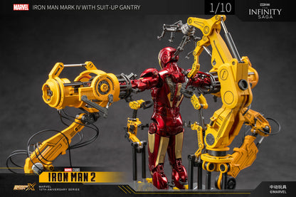 [EN STOCK] Figura Iron Man Mark IV con Suit-Up Gantry - Iron Man 2 marca ZD Toys escala 1/10 (18 cm)