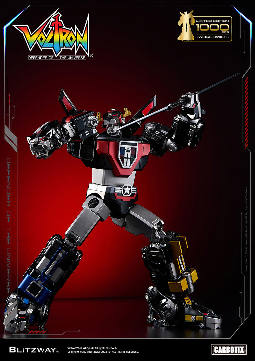 Preventa Figura Black Voltron (DIECAST) (Exclusiva Edición Limitada) - Carbotix Series marca Blitzway BW-CA-11101 (38 cm)