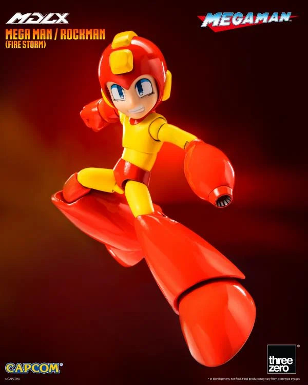 Preventa Figura MDLX Mega Man / Rockman (Fire Storm version) (Exclusive) marca Threezero 3Z0574 escala pequeña 1/12