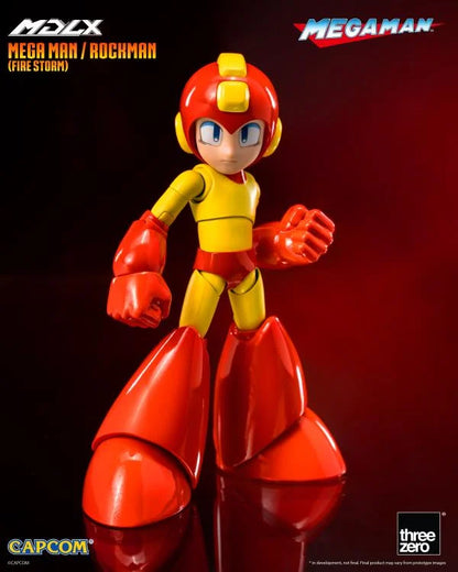 Preventa Figura MDLX Mega Man / Rockman (Fire Storm version) (Exclusive) marca Threezero 3Z0574 escala pequeña 1/12