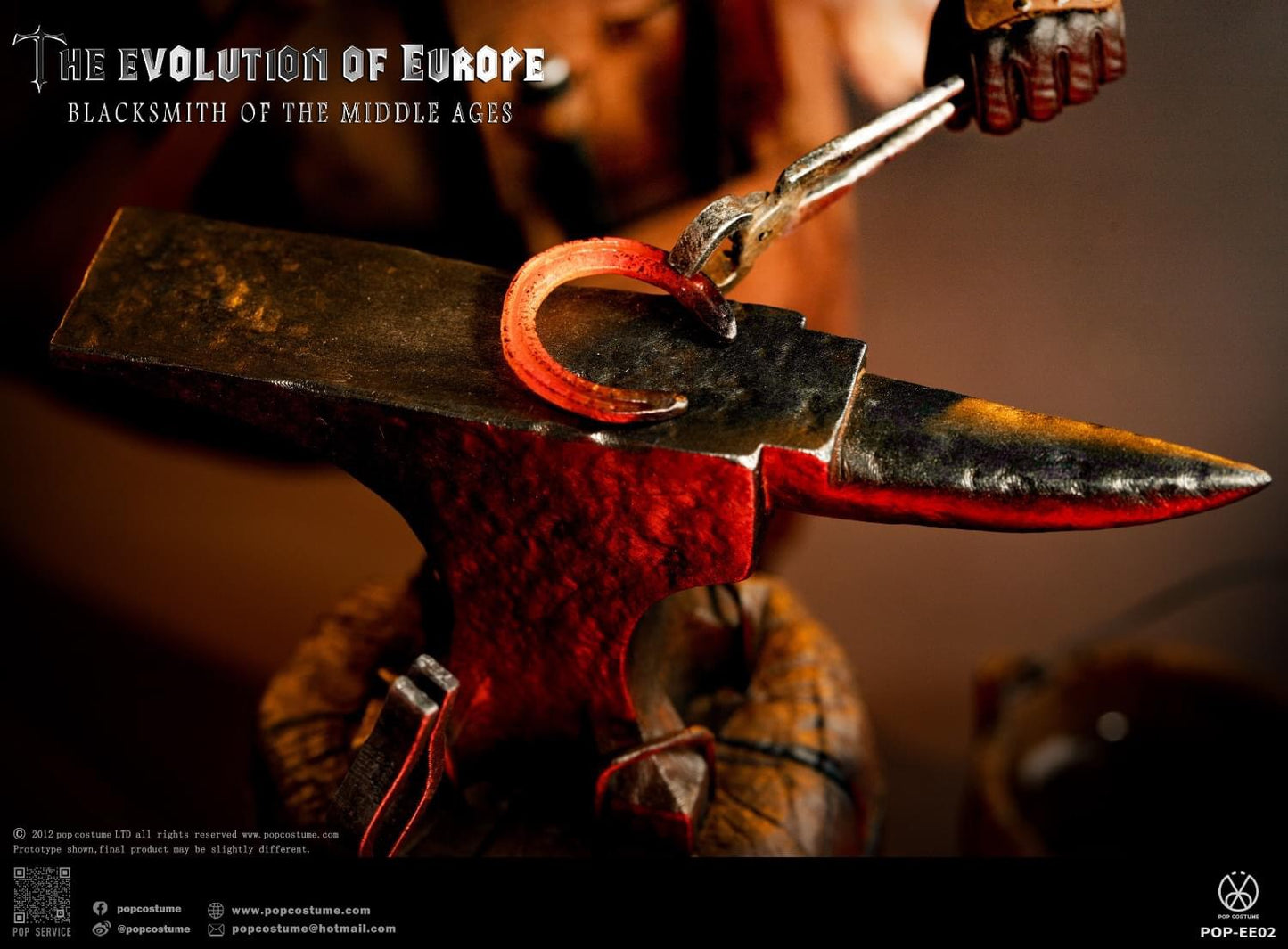 Pedido Figura Blacksmith / Herrero Medieval - The Evolution of Europe marca POP Costume EE02 escala 1/6