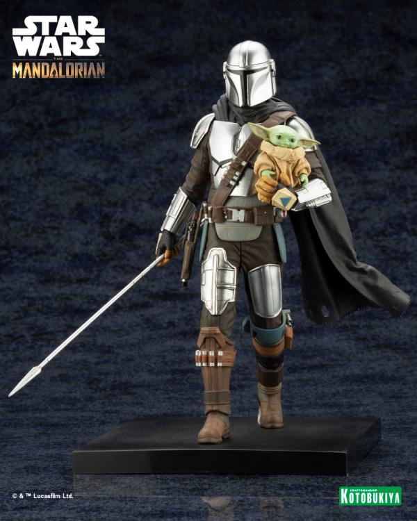 Pedido Estatua The Mandalorian & Grogu con Lanza Beskar - The Mandalorian - ArtFX+ marca Kotobukiya escala 1/10