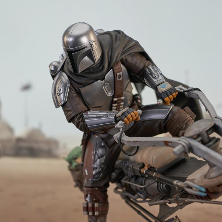 Pedido Estatua Din Djarin con Speeder Bike (Edición limitada) (Resina) - The Mandalorian - Premier Collection marca Diamond Select Toys escala 1/7