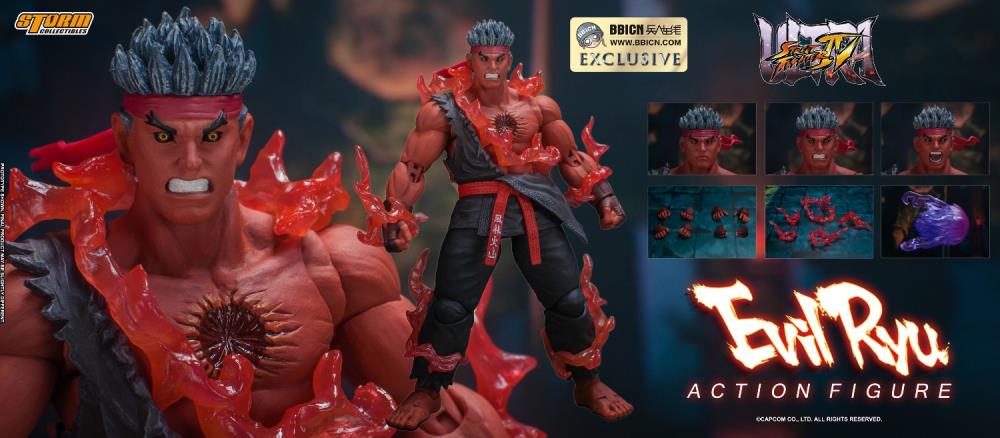 Pedido Figura Evil Ryu (Black) Exclusiva - Ultra Street Fighter IV marca Storm Collectibles escala pequeña 1/12