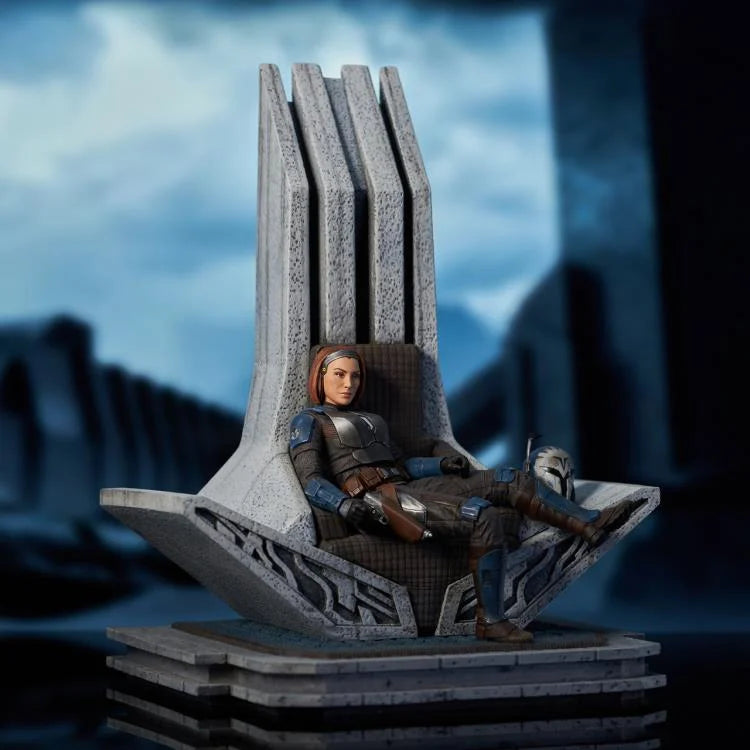 Preventa Estatua Bo-Katan on Throne (Edición limitada) (Resina) - The Mandalorian - Premier Collection marca Diamond Select Toys escala 1/7