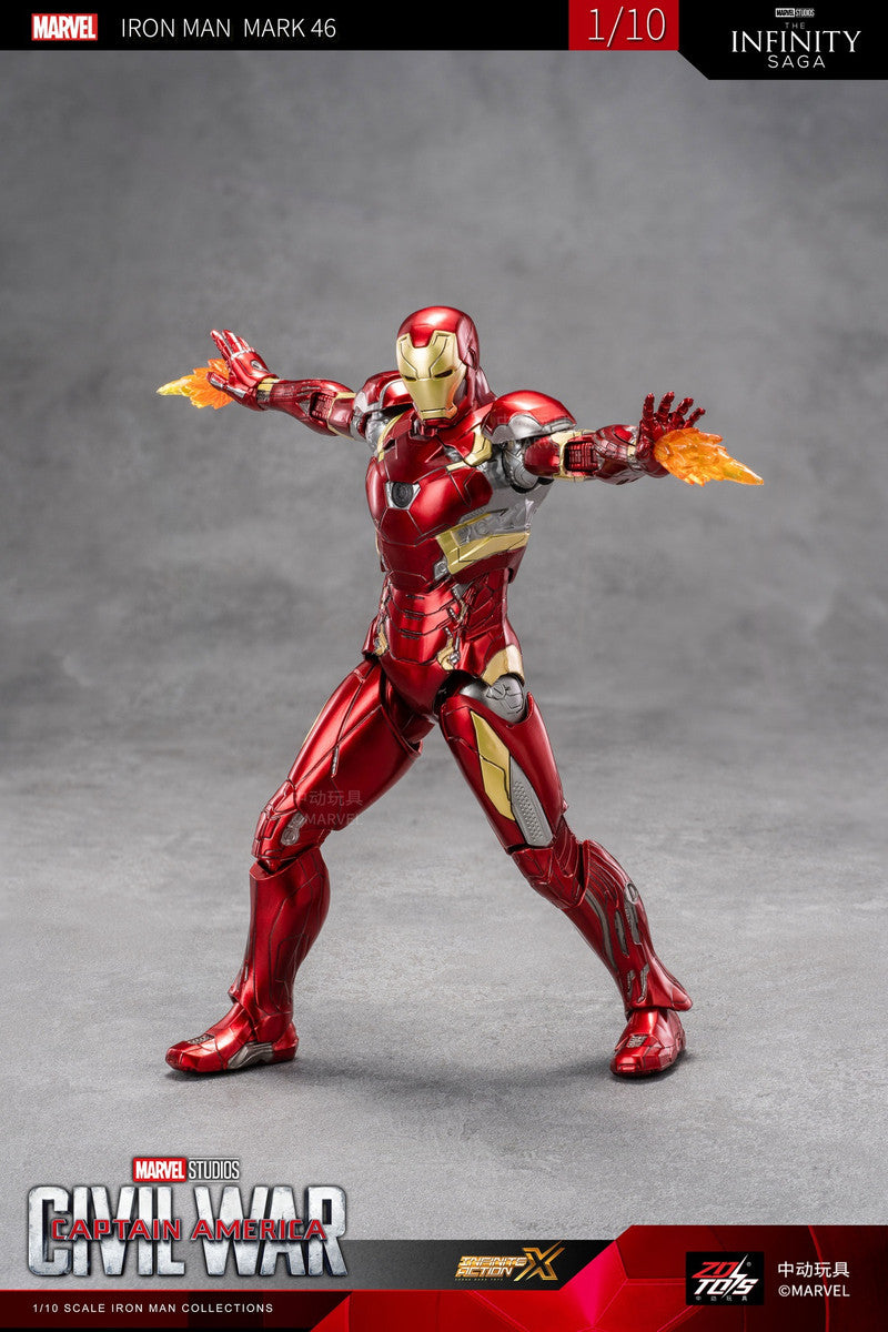 Pedido Figura Iron Man Mark 46 - Civil War Captain America marca ZD Toys escala pequeña 1/10 (18 cm)