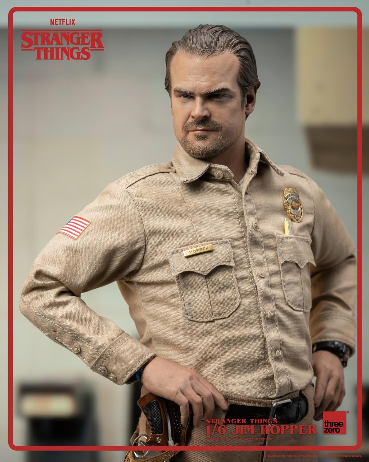 Preventa Figura Jim Hopper - Stranger Things marca Threezero 3Z0515 escala 1/6