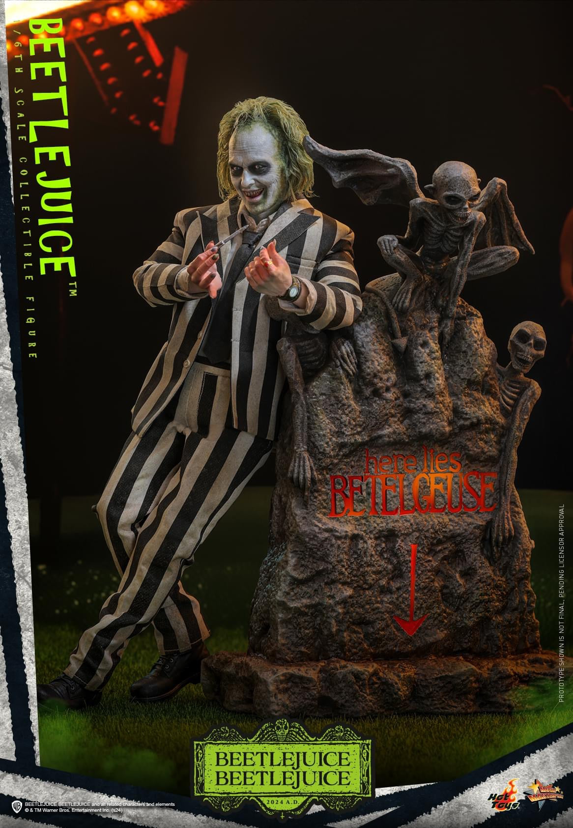 Preventa Figura Beetlejuice marca Hot Toys MMS767 escala 1/6