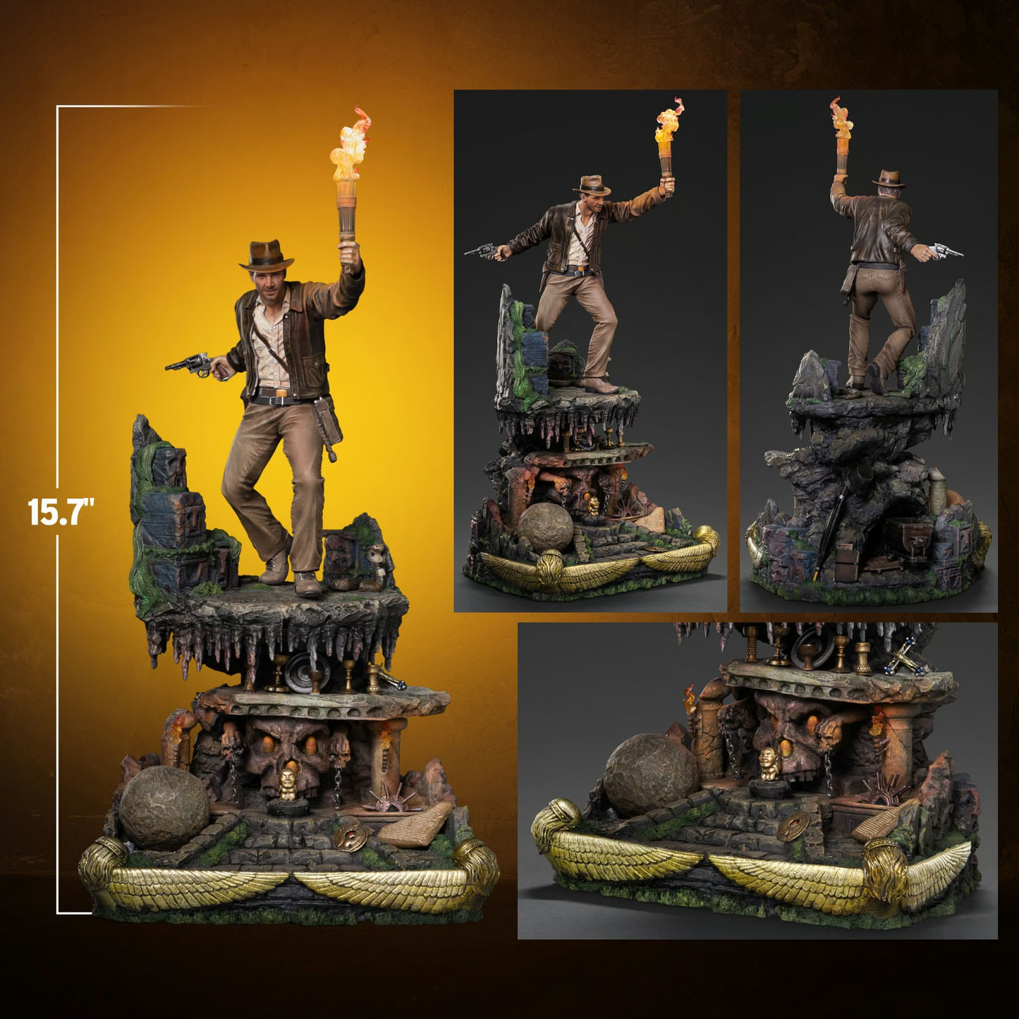 Preventa Estatua Indiana Jones (Deluxe) (Limited Edition) marca Iron Studios escala de arte 1/10