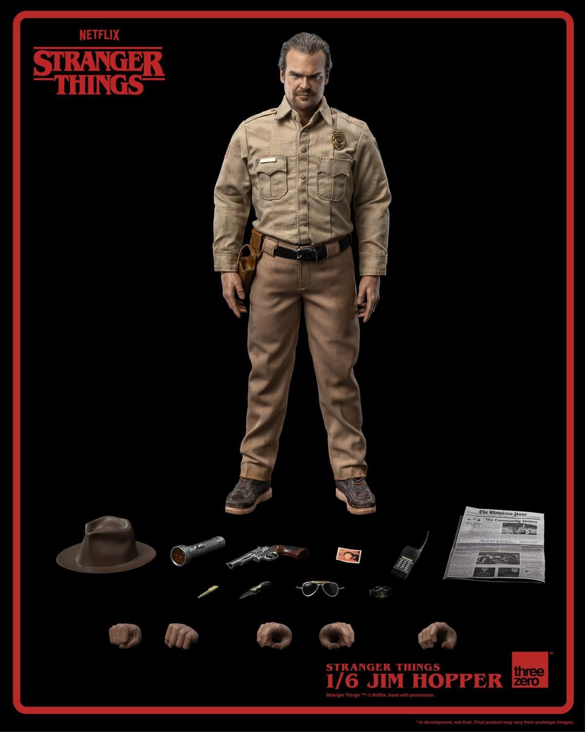 Preventa Figura Jim Hopper - Stranger Things marca Threezero 3Z0515 escala 1/6