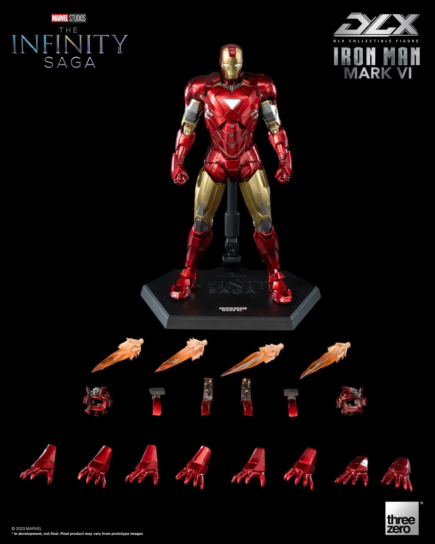 Preventa Figura DLX Iron Man Mark 6 - Marvel Studios: The Infinity Saga marca Threezero 3Z0500 escala pequeña 1/12