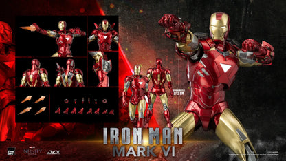 Preventa Figura DLX Iron Man Mark 6 - Marvel Studios: The Infinity Saga marca Threezero 3Z0500 escala pequeña 1/12