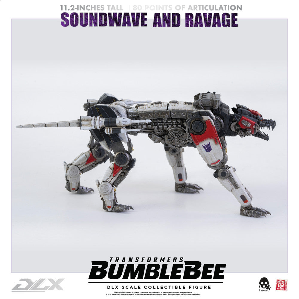 Preventa Figura DLX Soundwave y Ravage - Transformers: Bumblebee Movie marca Threezero 3Z0160 (28.5 cm) (relanzamiento)