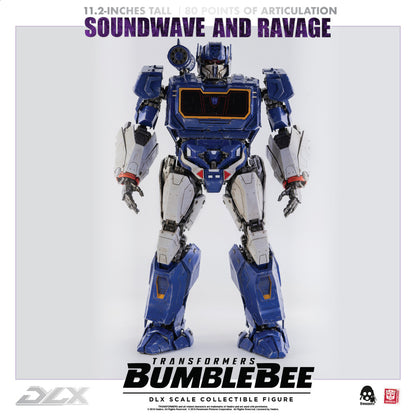 Preventa Figura DLX Soundwave y Ravage - Transformers: Bumblebee Movie marca Threezero 3Z0160 (28.5 cm) (relanzamiento)