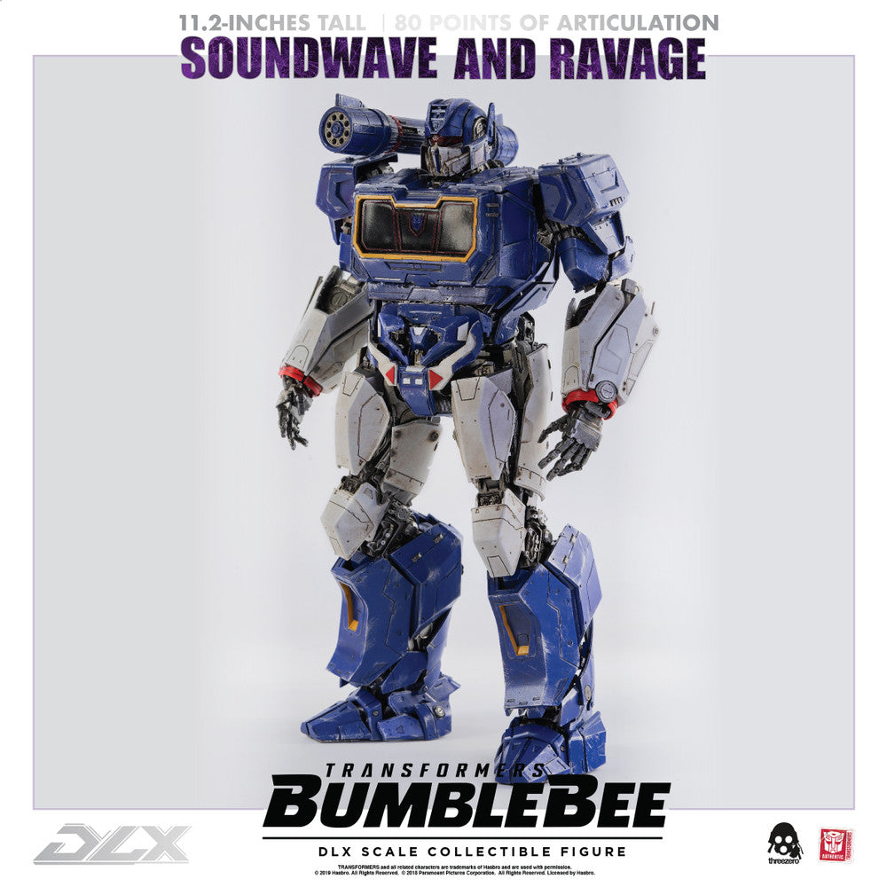 Preventa Figura DLX Soundwave y Ravage - Transformers: Bumblebee Movie marca Threezero 3Z0160 (28.5 cm) (relanzamiento)