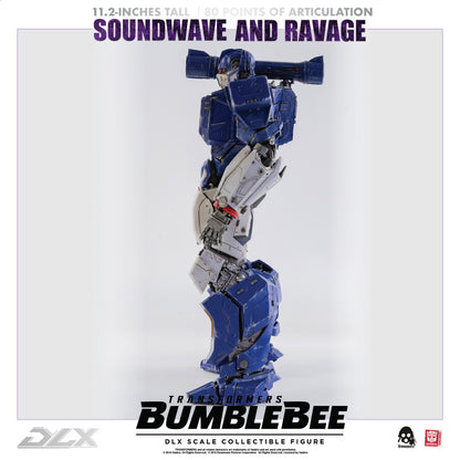 Preventa Figura DLX Soundwave y Ravage - Transformers: Bumblebee Movie marca Threezero 3Z0160 (28.5 cm) (relanzamiento)