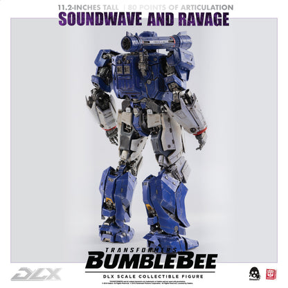 Preventa Figura DLX Soundwave y Ravage - Transformers: Bumblebee Movie marca Threezero 3Z0160 (28.5 cm) (relanzamiento)