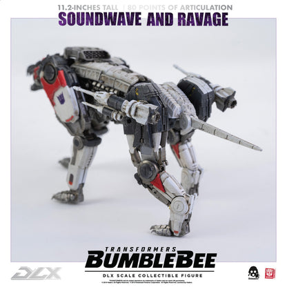 Preventa Figura DLX Soundwave y Ravage - Transformers: Bumblebee Movie marca Threezero 3Z0160 (28.5 cm) (relanzamiento)