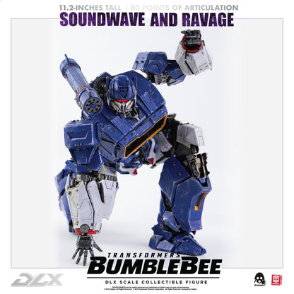 Preventa Figura DLX Soundwave y Ravage - Transformers: Bumblebee Movie marca Threezero 3Z0160 (28.5 cm) (relanzamiento)