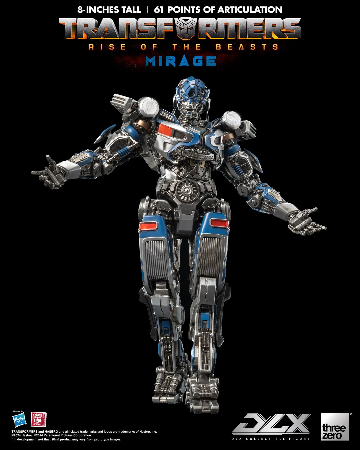 Preventa Figura DLX Mirage - Transformers: Rise of the Beasts marca Threezero 3Z0564 (20.32 cm)