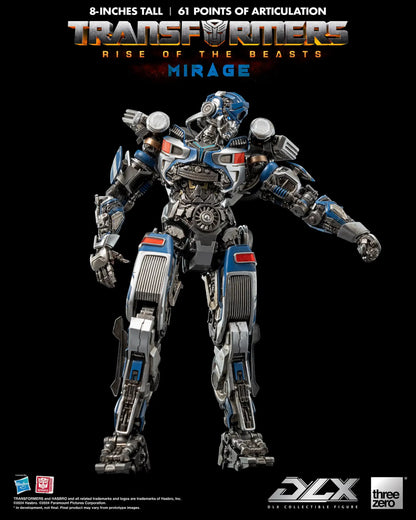 Preventa Figura DLX Mirage - Transformers: Rise of the Beasts marca Threezero 3Z0564 (20.32 cm)