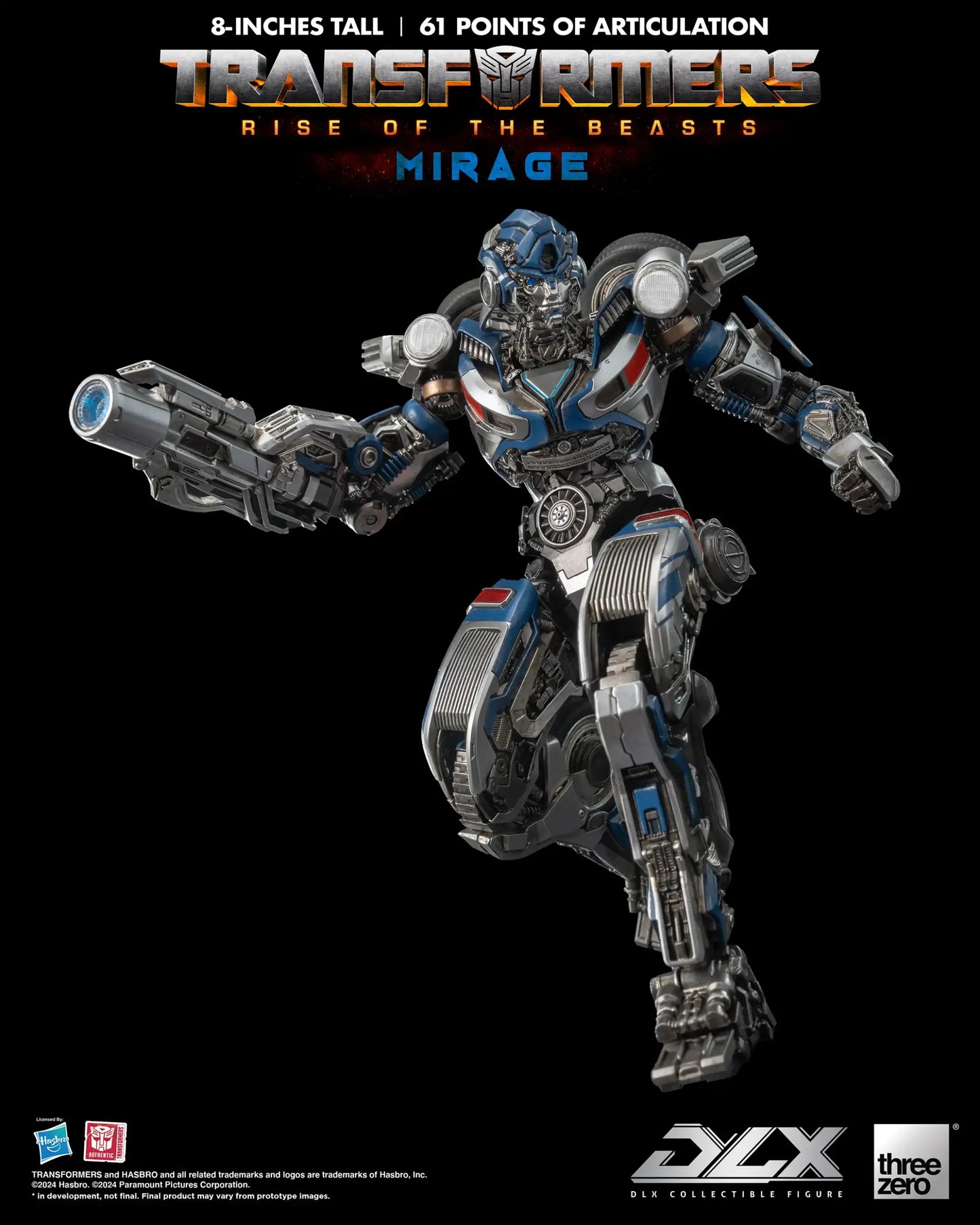 Preventa Figura DLX Mirage - Transformers: Rise of the Beasts marca Threezero 3Z0564 (20.32 cm)