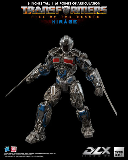 Preventa Figura DLX Mirage - Transformers: Rise of the Beasts marca Threezero 3Z0564 (20.32 cm)