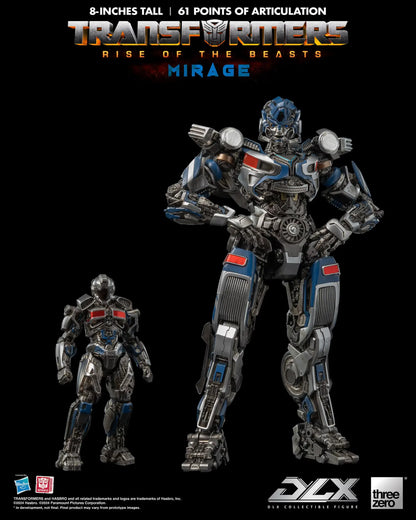 Preventa Figura DLX Mirage - Transformers: Rise of the Beasts marca Threezero 3Z0564 (20.32 cm)