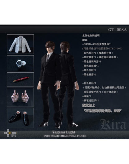 Pedido Set Cuerpo con traje para Yagami (2 versiones) marca Gametoys GT008A / GT008A-UP escala 1/6